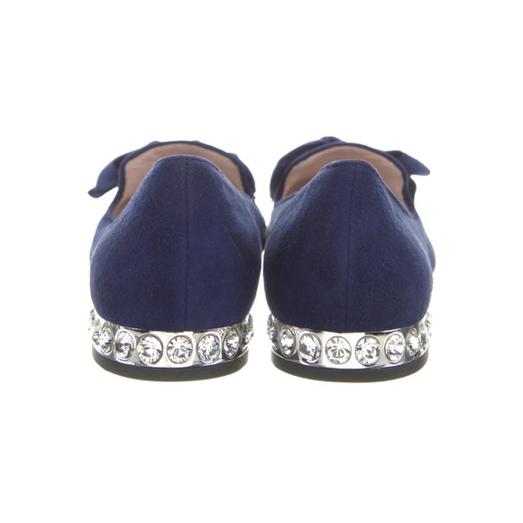 MIU MIU Suede Bow Accents Loafers - Picture 4 of 14